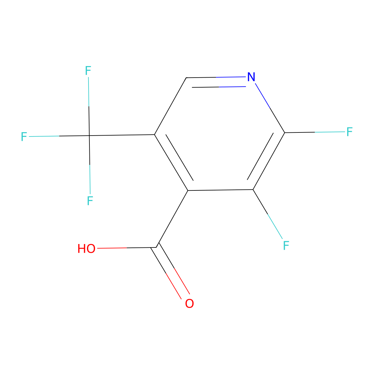 2,3-Difluoro-5-(trifluoromethyl)isonicotinic acid molecular structure, CAS 2092503-17-6