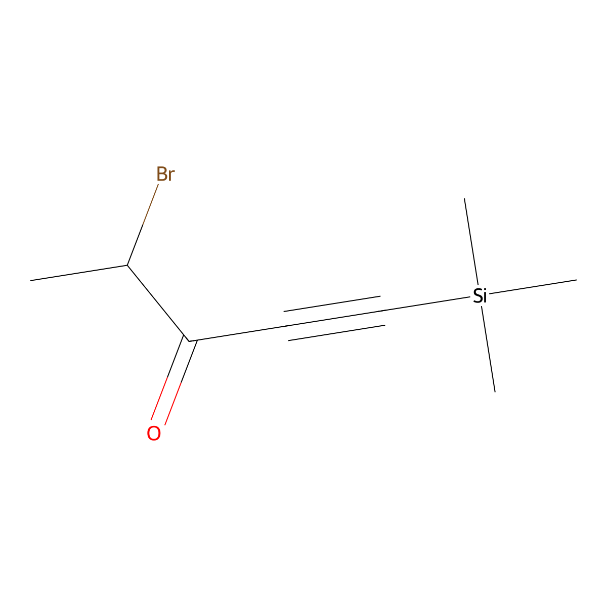 4-Bromo-1-(trimethylsilyl)pent-1-yn-3-one molecular structure, CAS 2092513-14-7