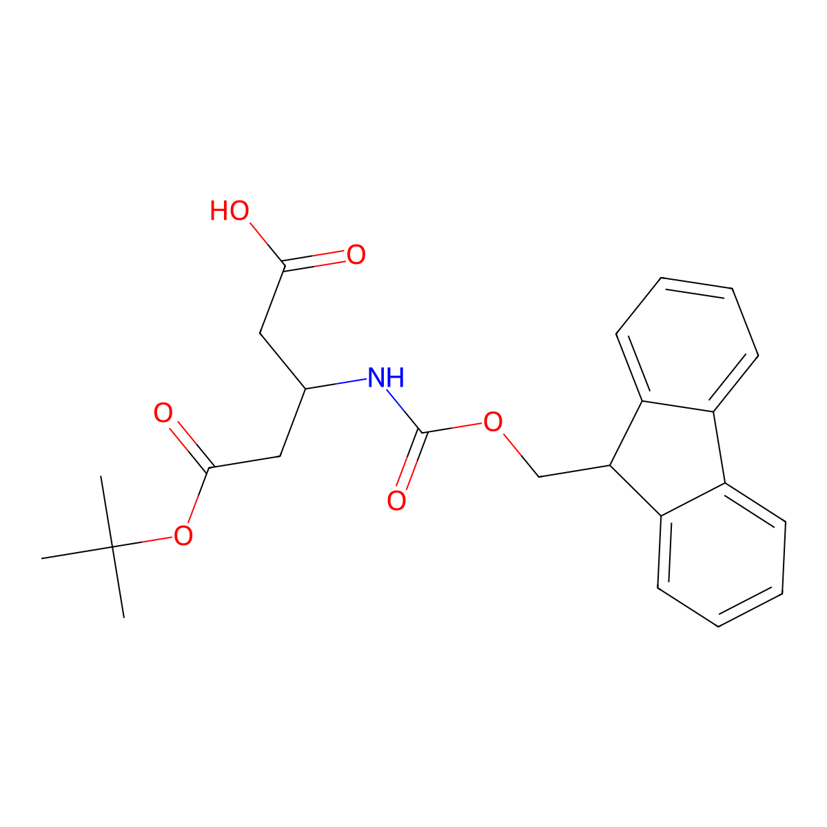 Fmoc-beta-Glu(OtBu)-OH molecular structure, CAS 209252-17-5