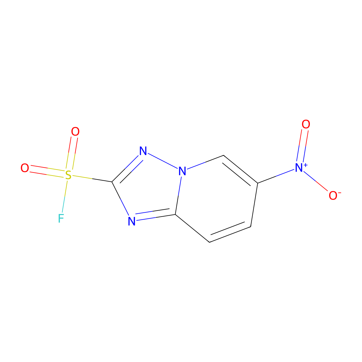 6-Nitro-[1,2,4]triazolo[1,5-a]pyridine-2-sulfonyl fluoride molecular structure, CAS 2092531-53-6