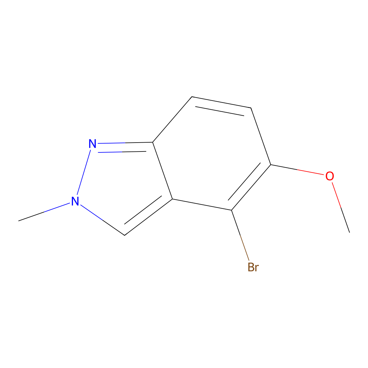 4-Bromo-5-methoxy-2-methyl-indazole molecular structure, CAS 2092532-64-2