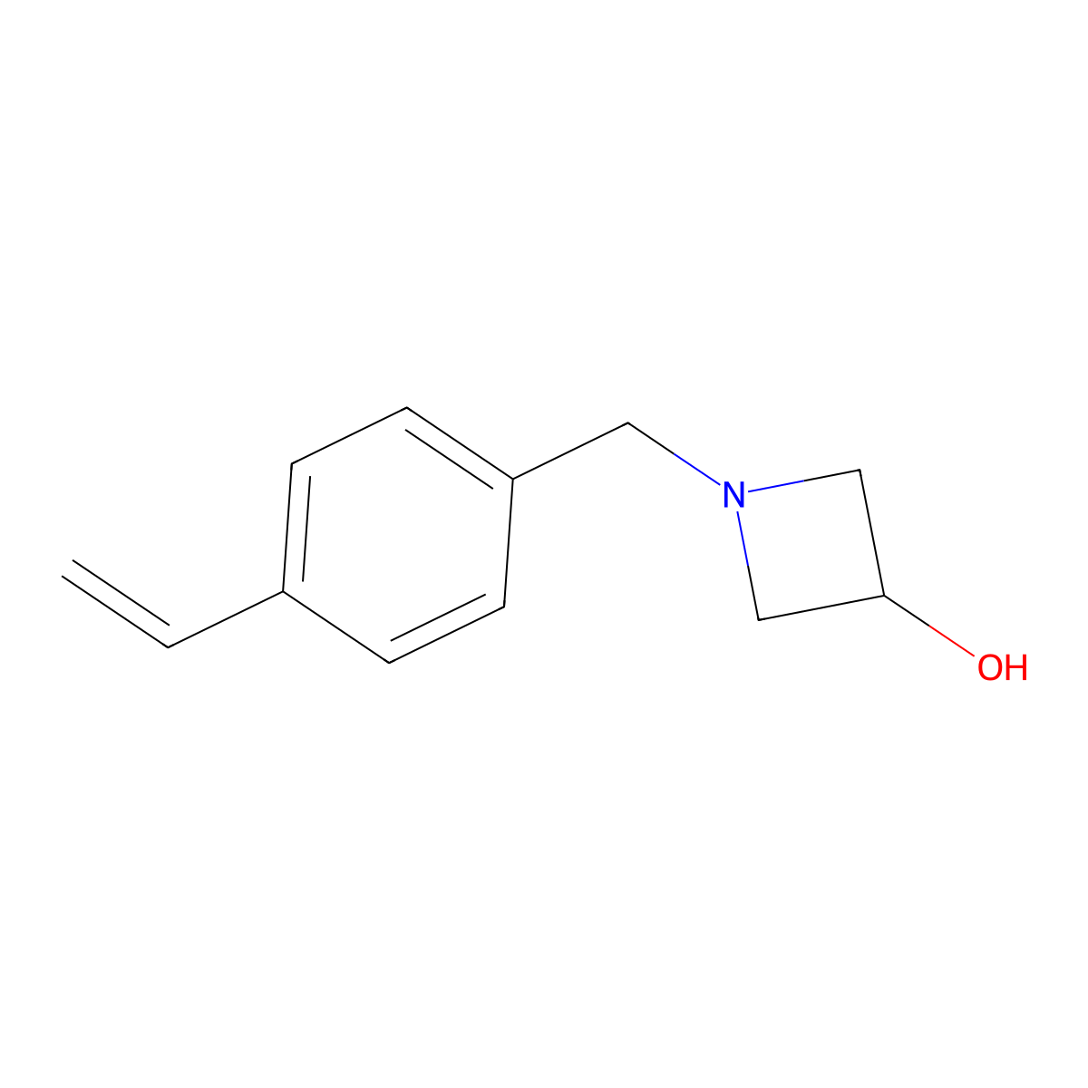 1-(4-Vinylbenzyl)azetidin-3-ol molecular structure, CAS 2092545-32-7