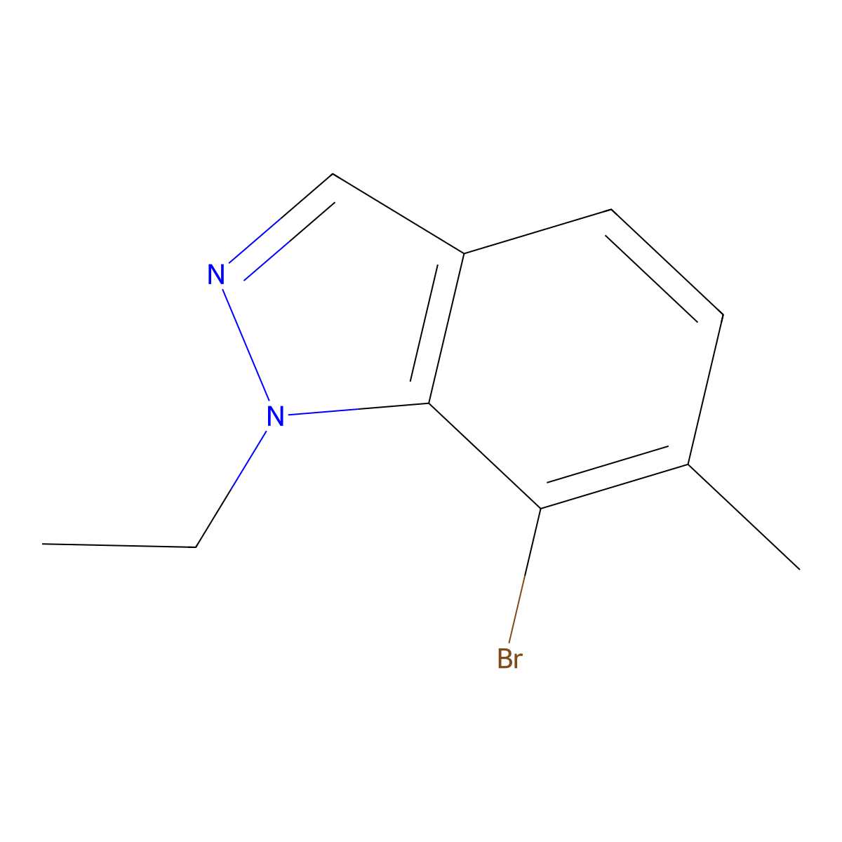 7-Bromo-1-ethyl-6-methyl-indazole molecular structure, CAS 2092549-55-6