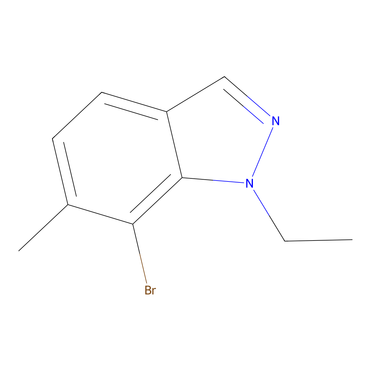 7-Bromo-1-ethyl-6-methyl-indazole molecular structure, CAS 2092549-55-6