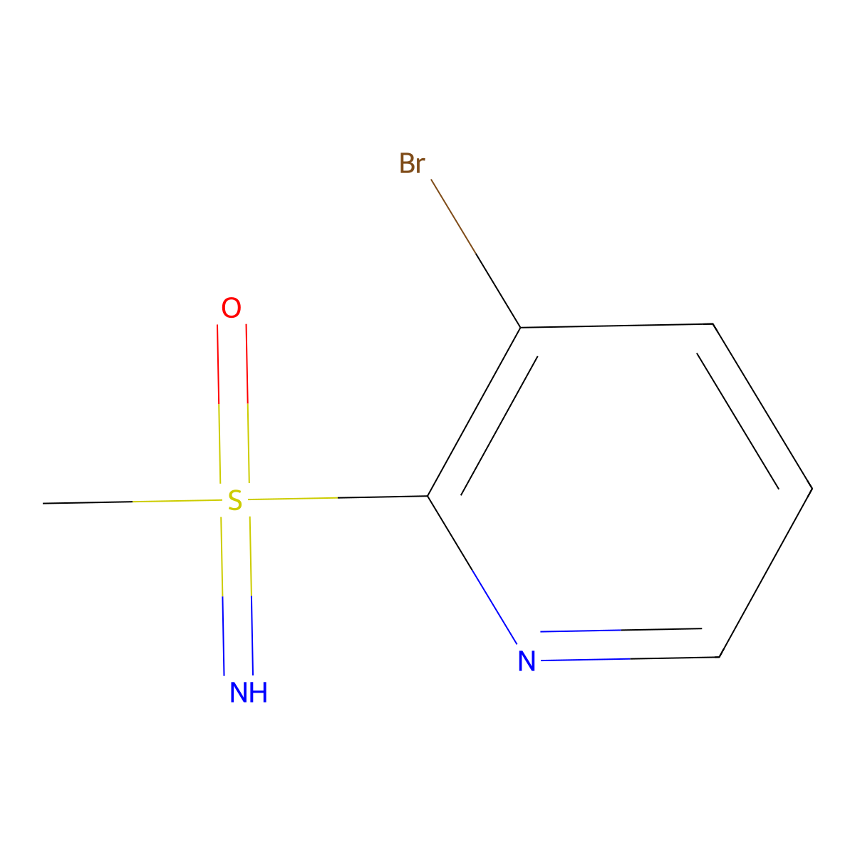 (3-Bromopyridin-2-yl)(imino)methyl-lambda6-sulfanone molecular structure, CAS 2092549-85-2