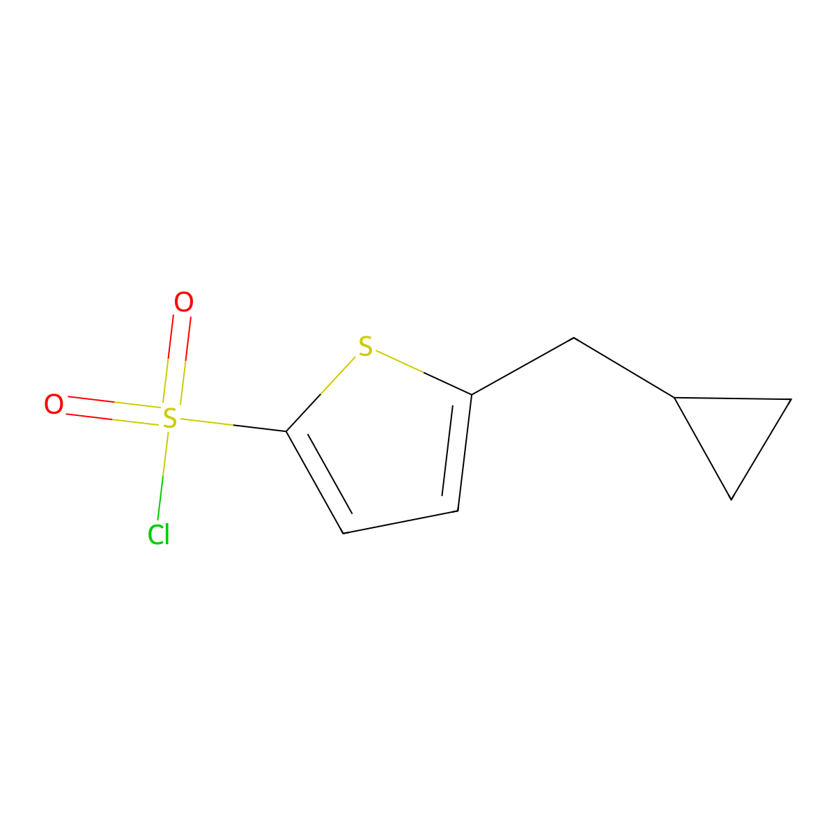 5-(Cyclopropylmethyl)thiophene-2-sulfonyl chloride molecular structure, CAS 2092554-03-3