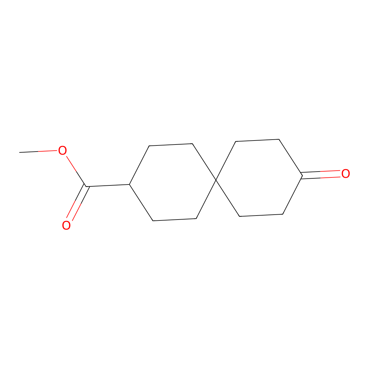 Methyl 9-oxospiro[5.5]undecane-3-carboxylate molecular structure, CAS 2092559-82-3