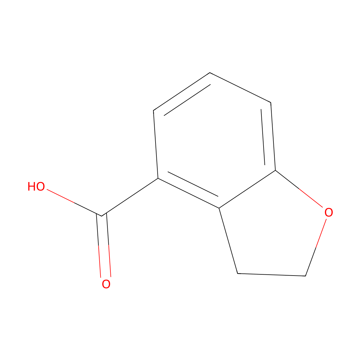 2,3-Dihydro-1-benzofuran-4-carboxylic acid molecular structure, CAS 209256-40-6