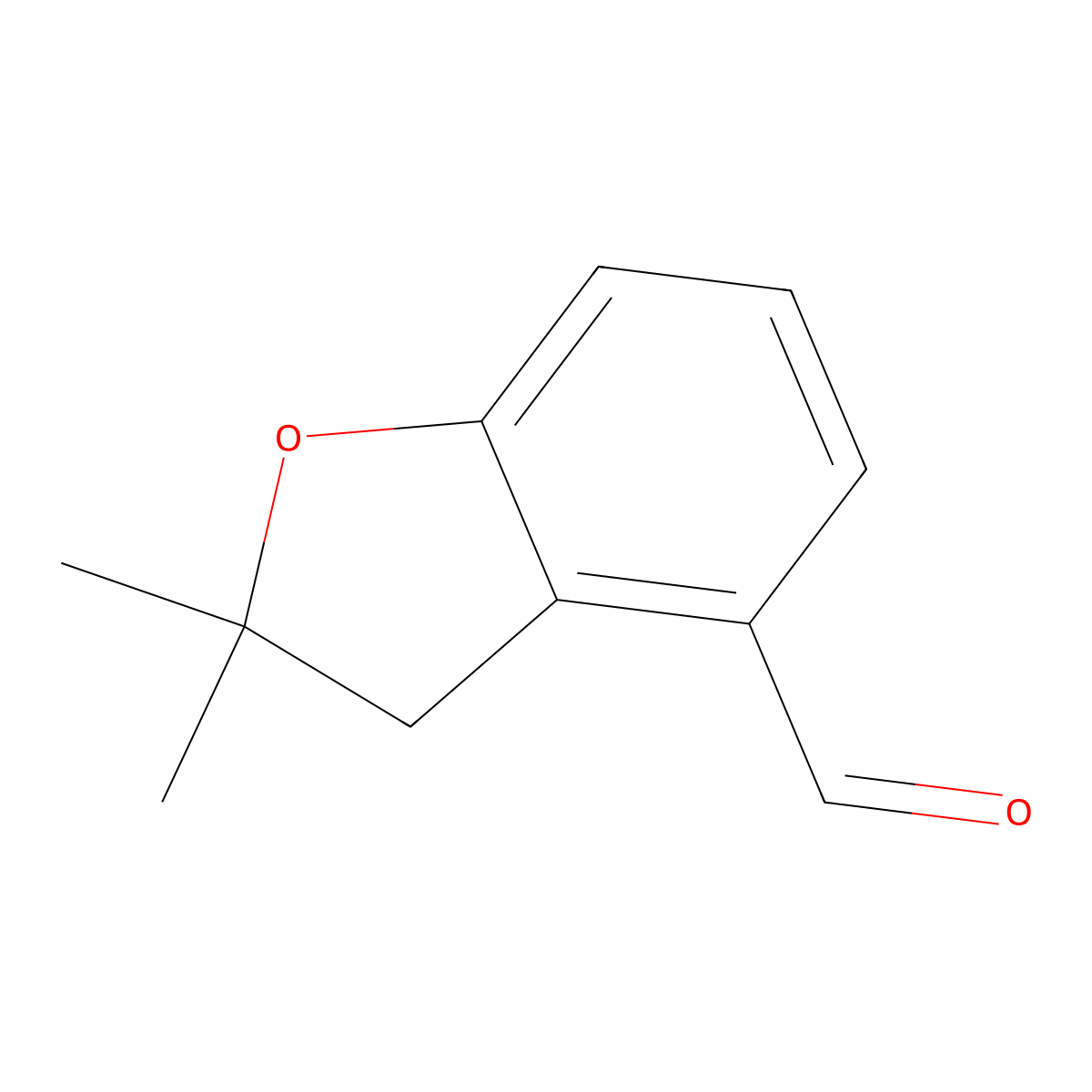 2,3-Dihydro-2,2-dimethyl-4-benzofurancarboxaldehyde molecular structure, CAS 209256-56-4
