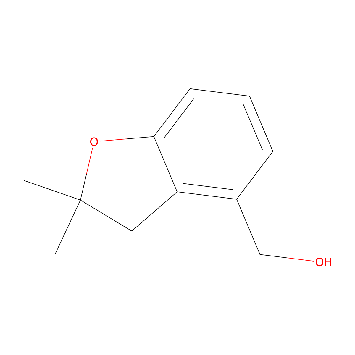 (2,2-Dimethyl-2,3-dihydrobenzofuran-4-yl)methanol molecular structure, CAS 209256-59-7