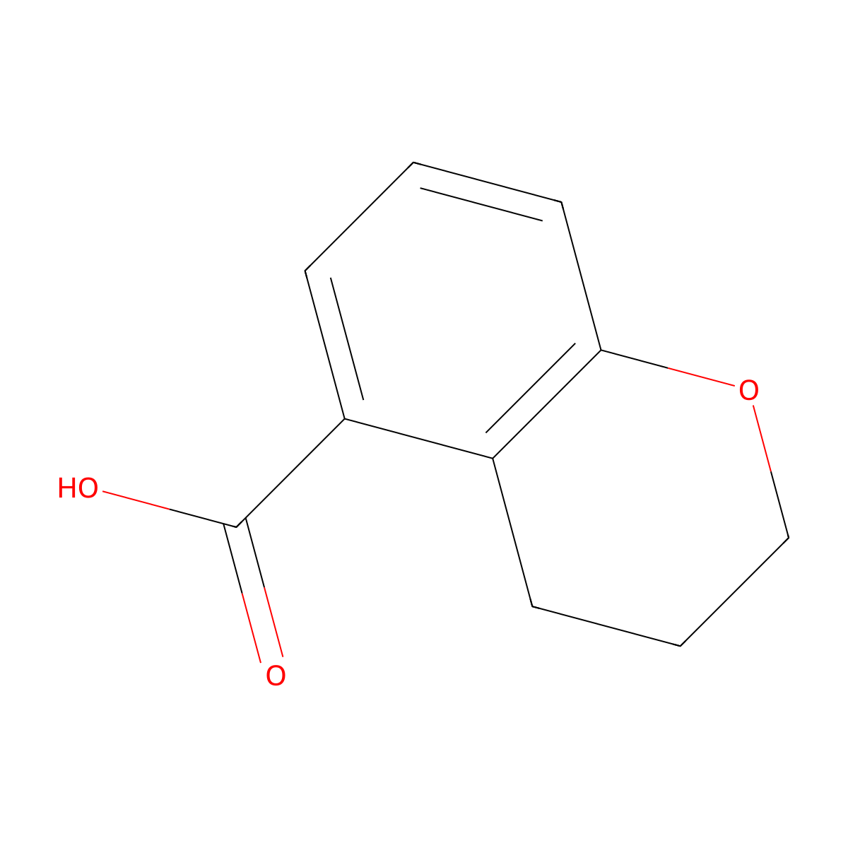 3,4-dihydro-2H-1-benzopyran-5-carboxylic acid molecular structure, CAS 209256-64-4