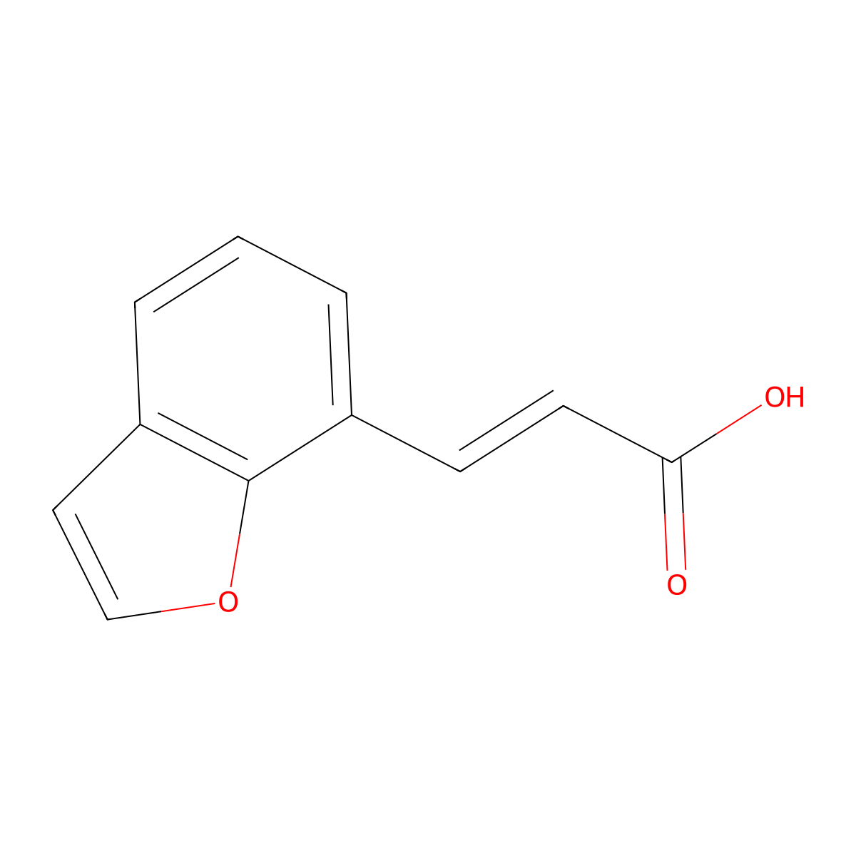(E)-3-(Benzofuran-7-yl)acrylic acid molecular structure, CAS 209256-73-5