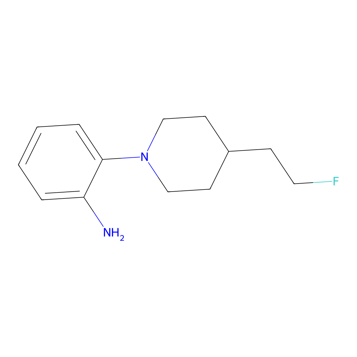2-(4-(2-Fluoroethyl)piperidin-1-yl)aniline molecular structure, CAS 2092563-65-8