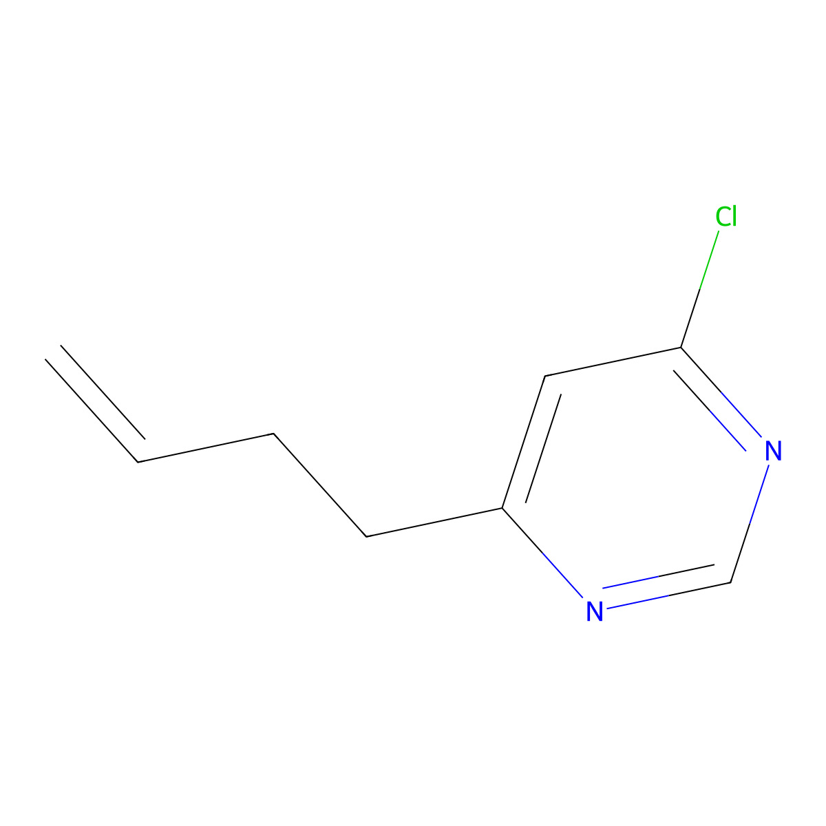 4-(But-3-en-1-yl)-6-chloropyrimidine molecular structure, CAS 2092564-33-3