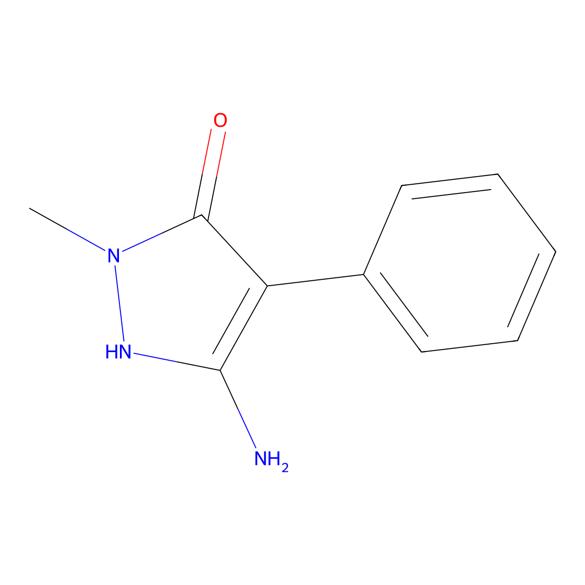 5-amino-2-methyl-4-phenyl-2,3-dihydro-1H-pyrazol-3-one molecular structure, CAS 2092565-67-6
