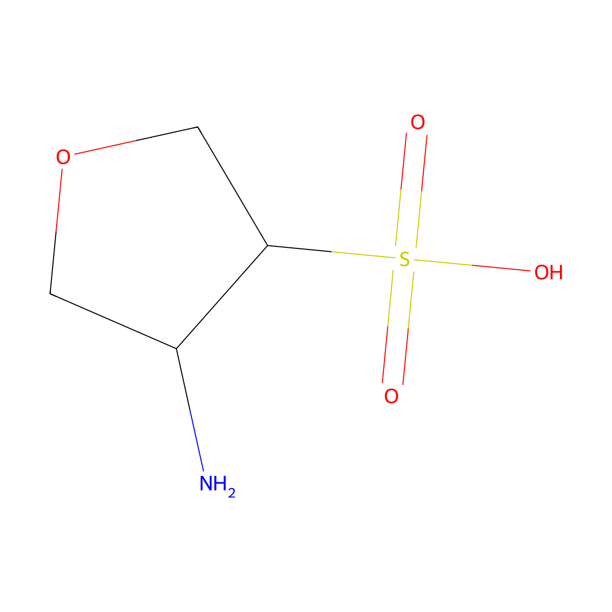 4-Aminooxolane-3-sulfonic acid molecular structure, CAS 2092577-84-7
