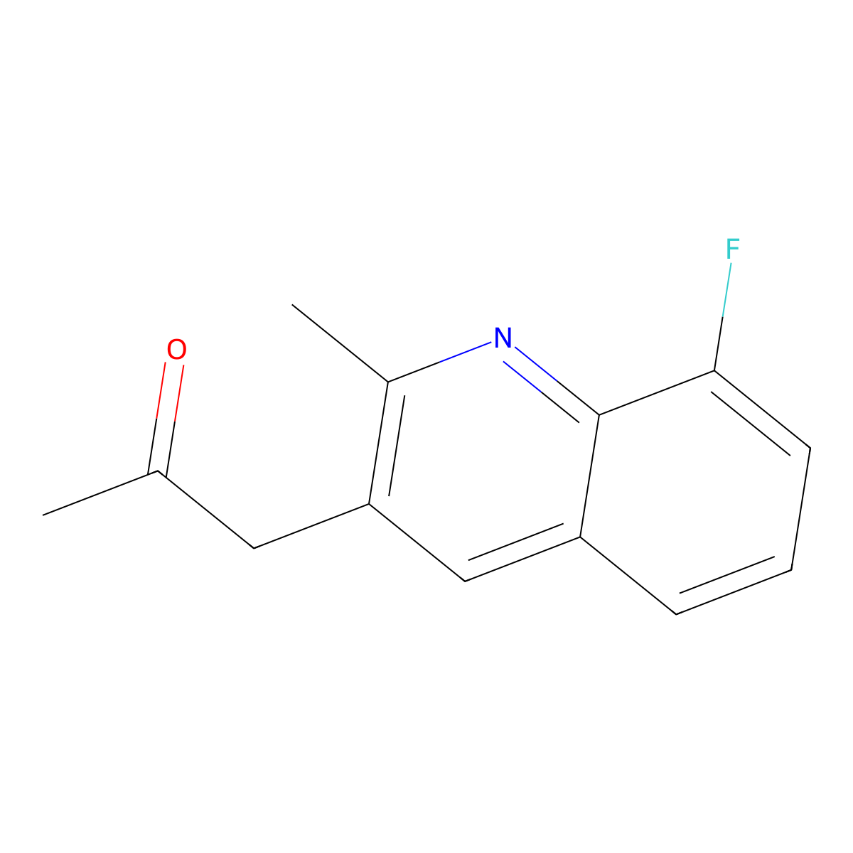 1-(8-Fluoro-2-methylquinolin-3-yl)propan-2-one molecular structure, CAS 2092581-36-5