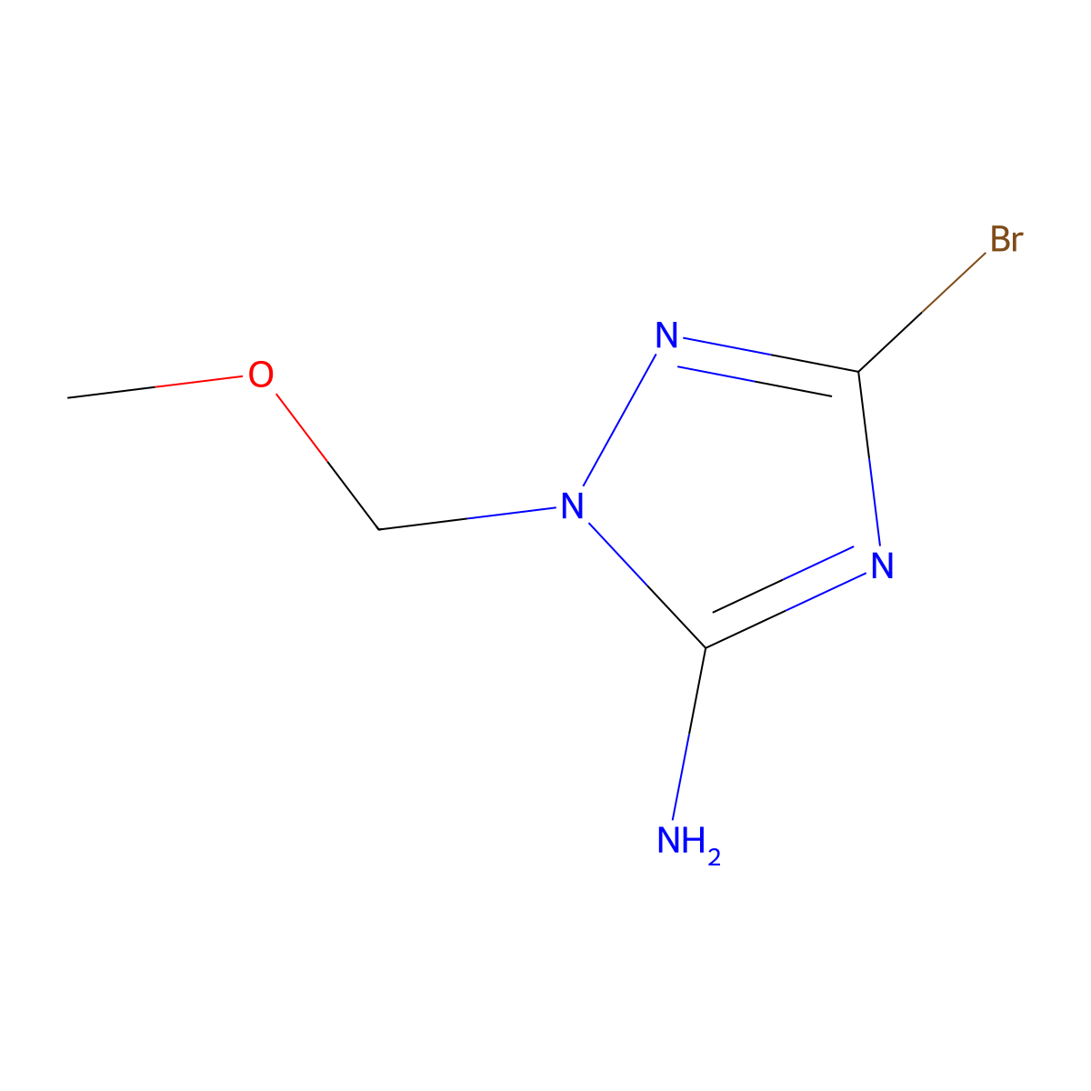 3-Bromo-1-(methoxymethyl)-1h-1,2,4-triazol-5-amine molecular structure, CAS 2092582-22-2