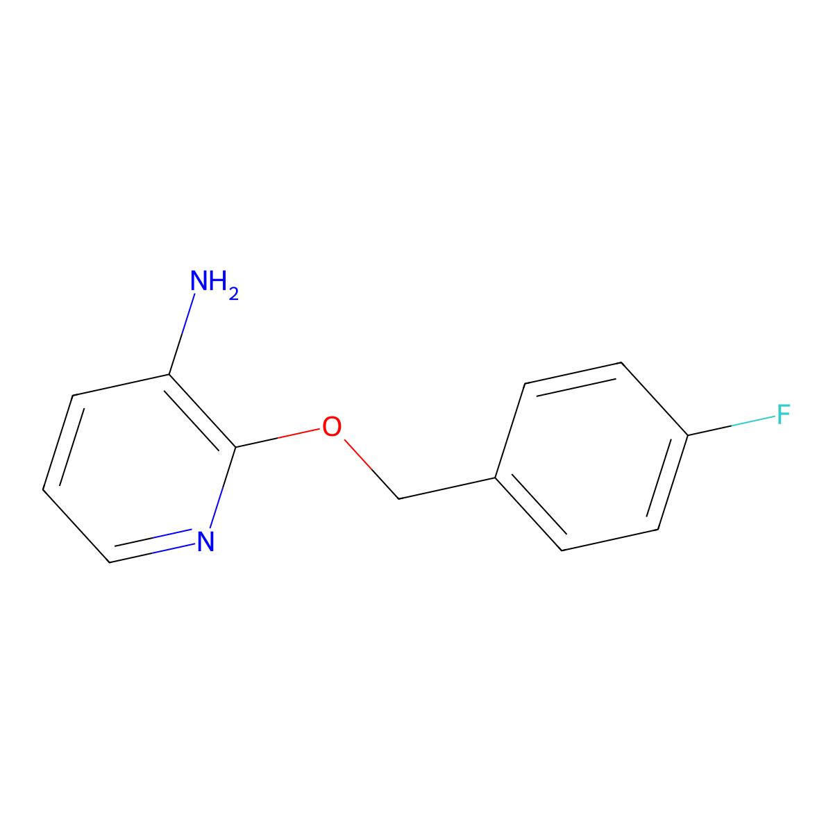 2-[(4-Fluorophenyl)methoxy]pyridin-3-amine molecular structure, CAS 2092583-51-0