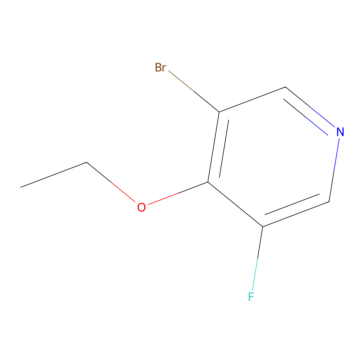 3-Bromo-4-ethoxy-5-fluoropyridine molecular structure, CAS 2092587-91-0