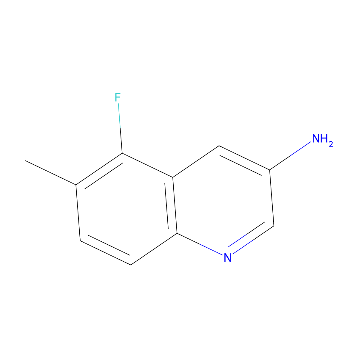 5-Fluoro-6-methylquinolin-3-amine molecular structure, CAS 2092588-14-0