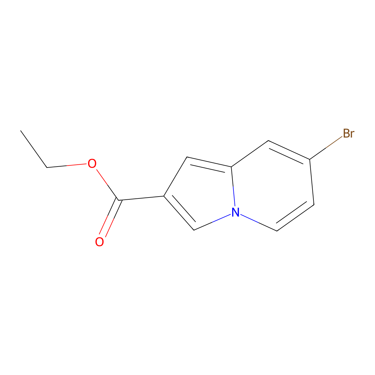 Ethyl 7-Bromoindolizine-2-carboxylate molecular structure, CAS 2092589-43-8