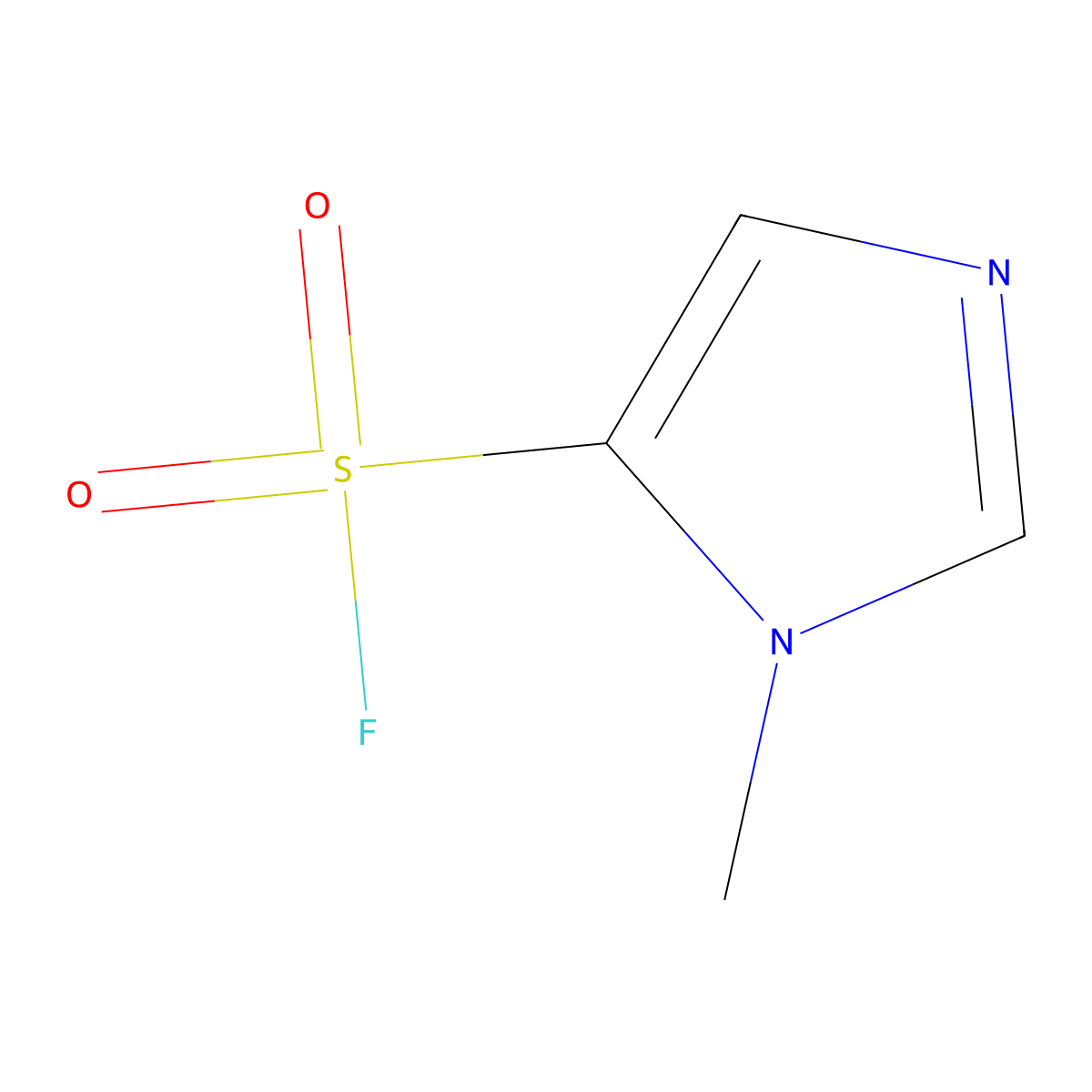 1-methyl-1H-imidazole-5-sulfonyl fluoride molecular structure, CAS 2092592-24-8