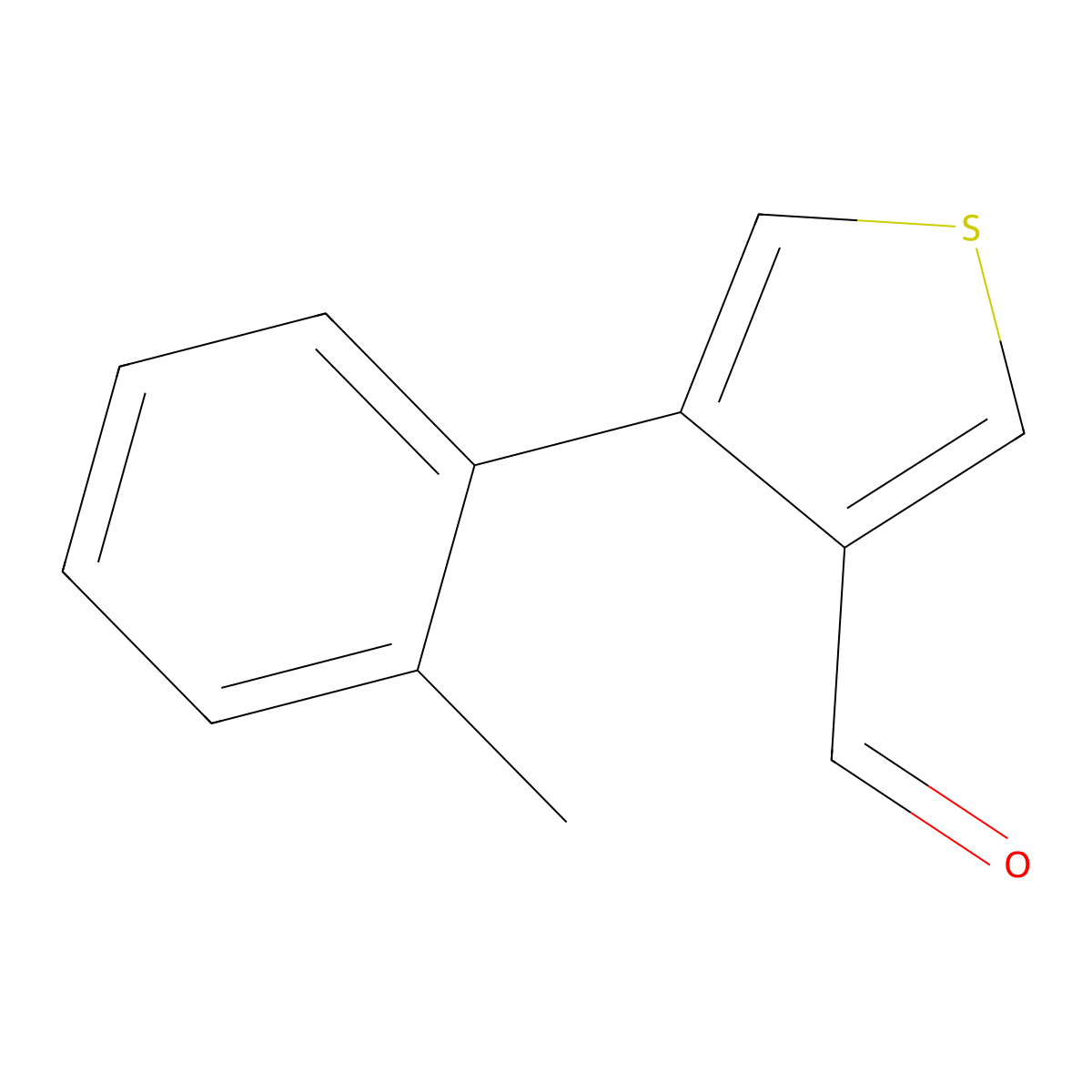 4-(o-Tolyl)thiophene-3-carbaldehyde molecular structure, CAS 2092592-73-7