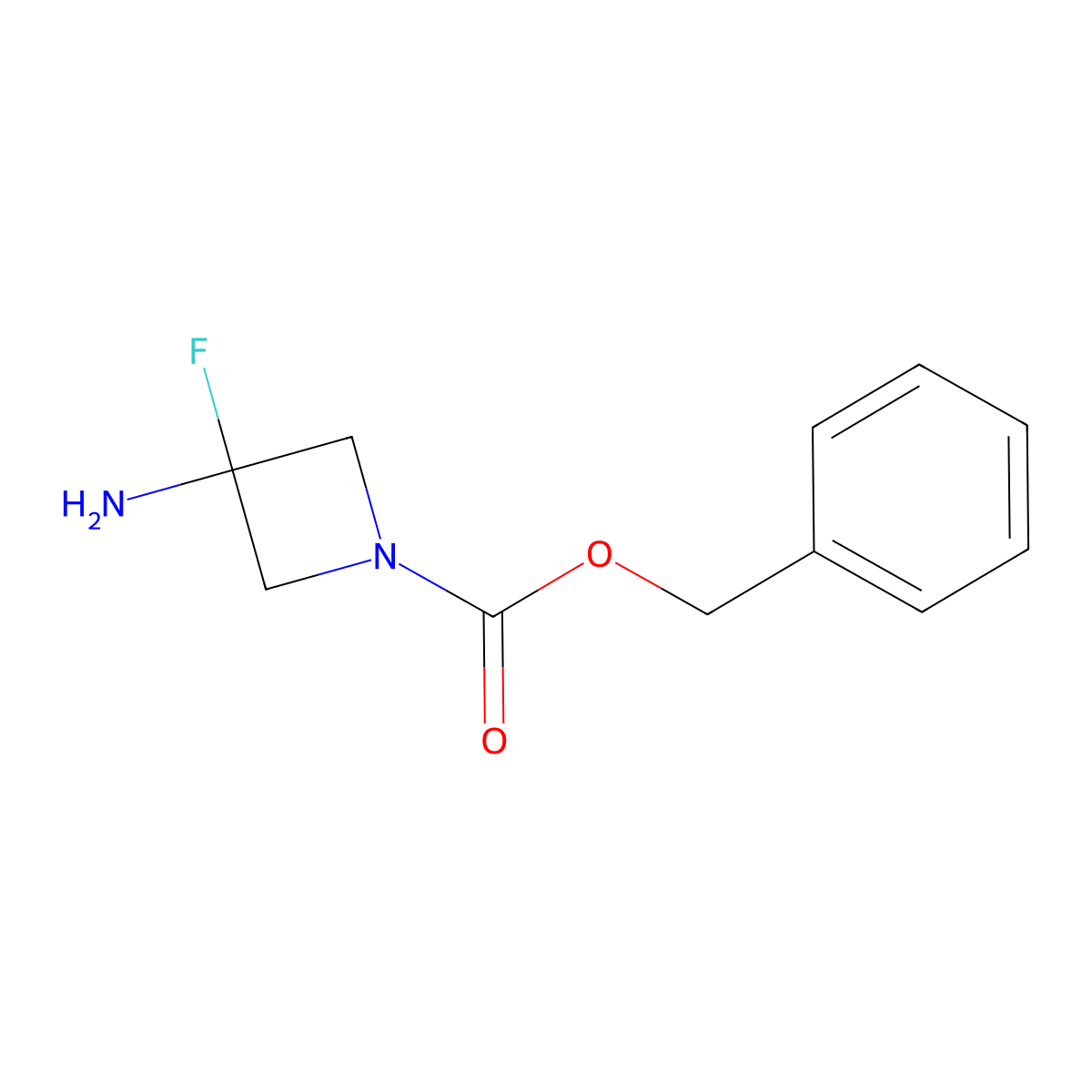 Benzyl 3-amino-3-fluoroazetidine-1-carboxylate molecular structure, CAS 2092594-59-5