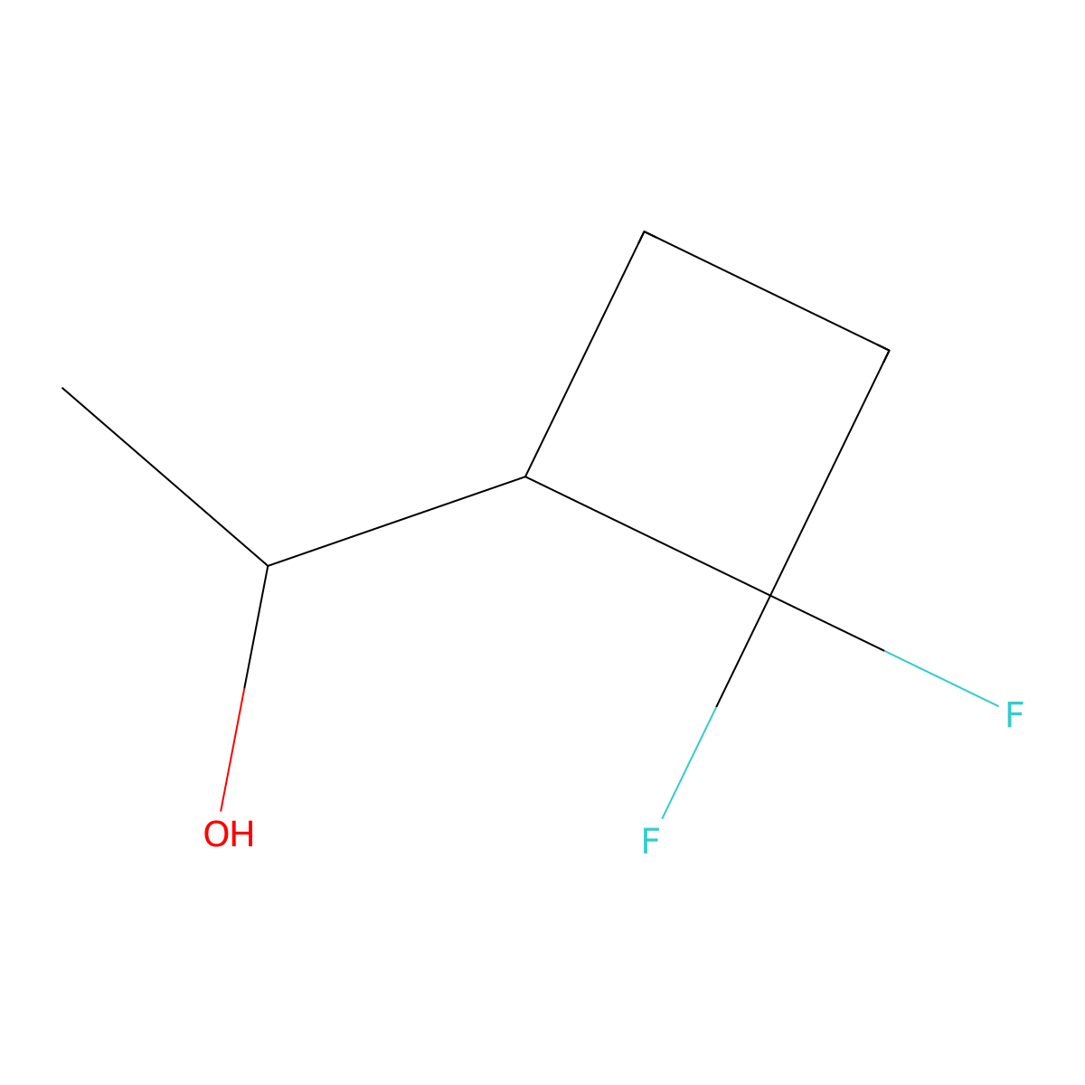 1-(2,2-Difluorocyclobutyl)ethan-1-ol molecular structure, CAS 2092594-69-7