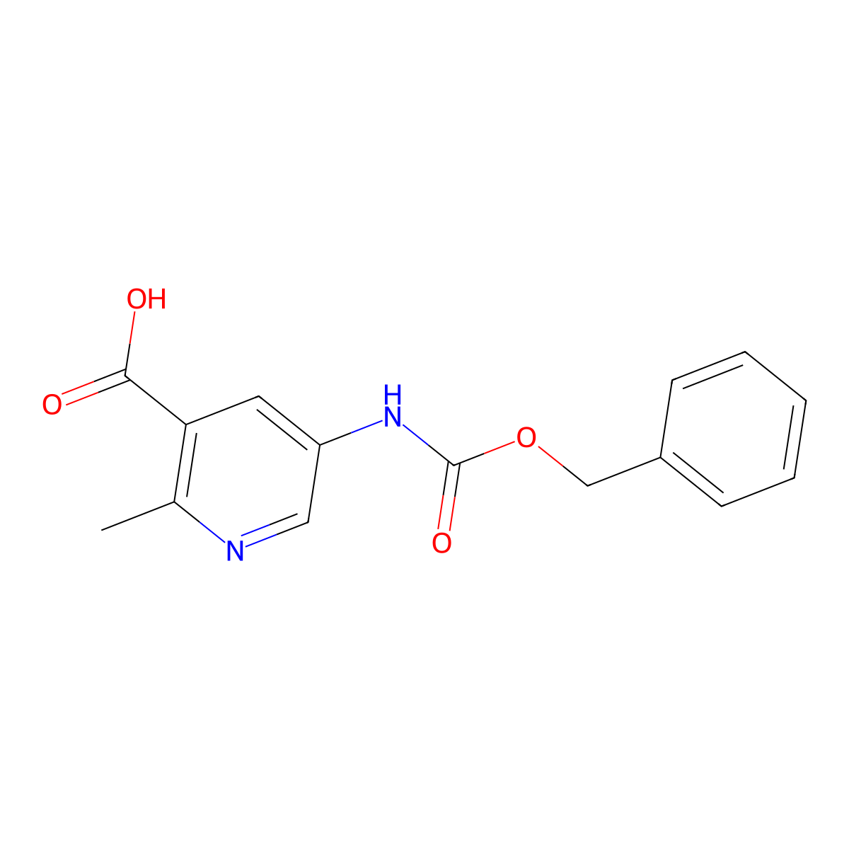 5-{[(Benzyloxy)carbonyl]amino}-2-methylpyridine-3-carboxylic acid molecular structure, CAS 2092595-72-5