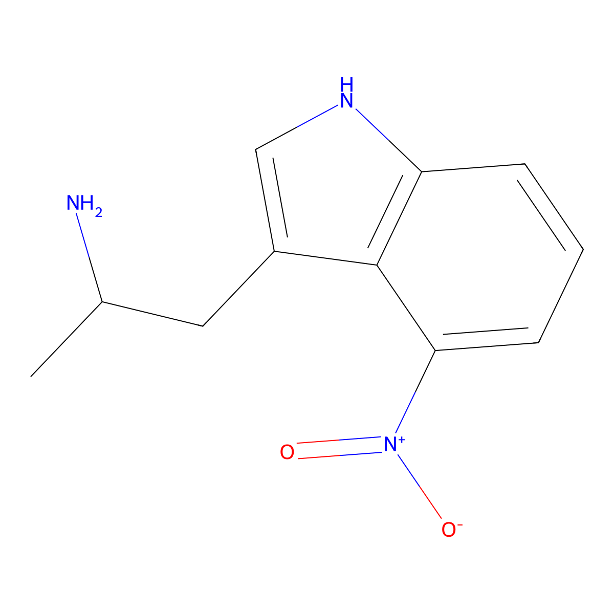 1-(4-Nitro-1H-indol-3-yl)propan-2-amine molecular structure, CAS 2092596-22-8