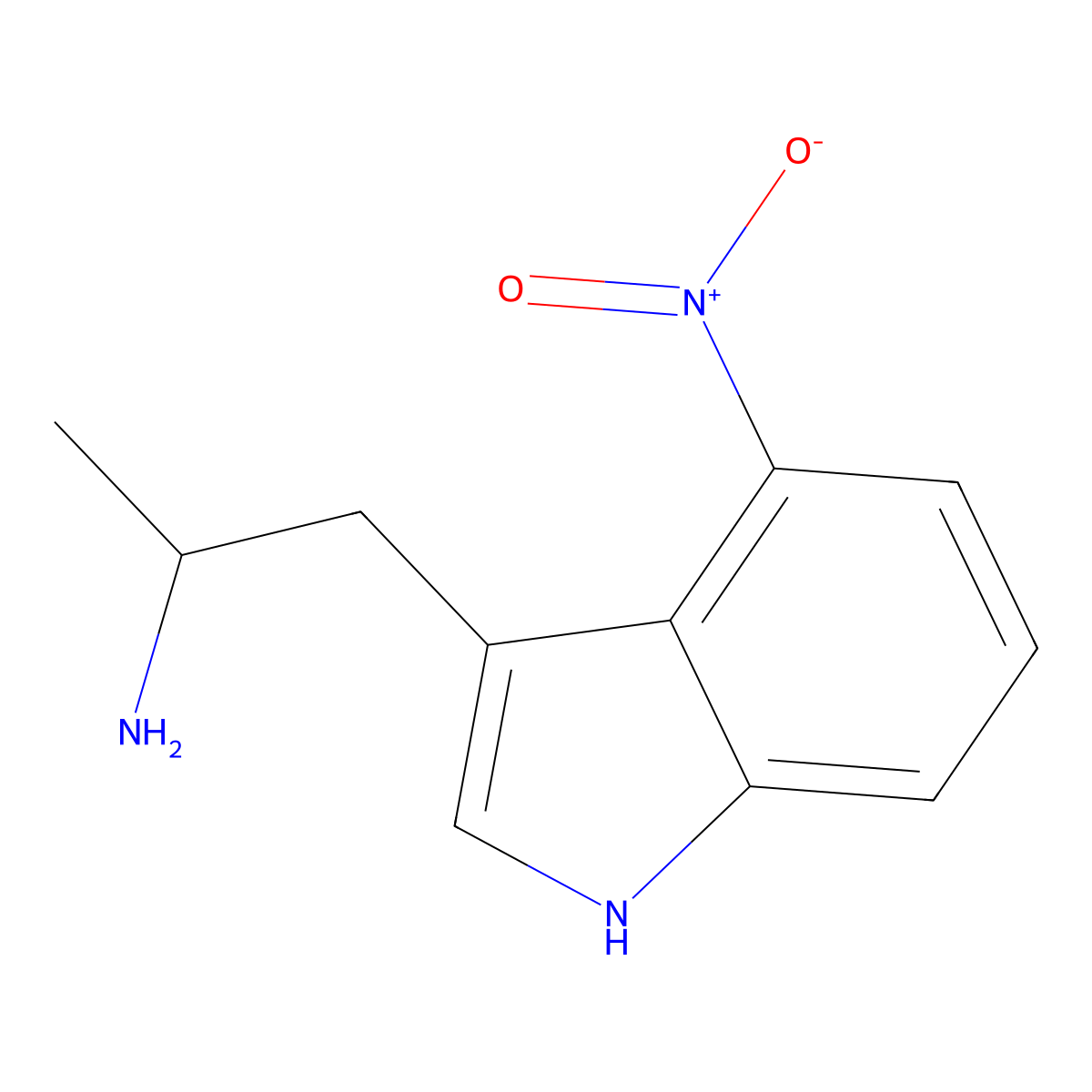 1-(4-Nitro-1H-indol-3-yl)propan-2-amine molecular structure, CAS 2092596-22-8
