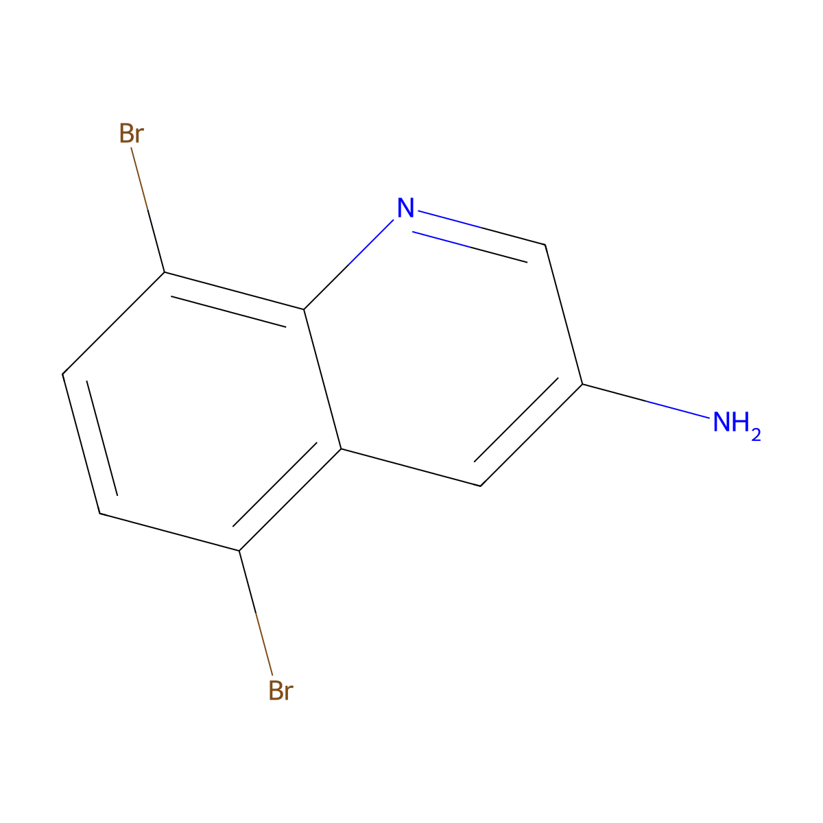 5,8-Dibromoquinolin-3-amine molecular structure, CAS 2092596-72-8
