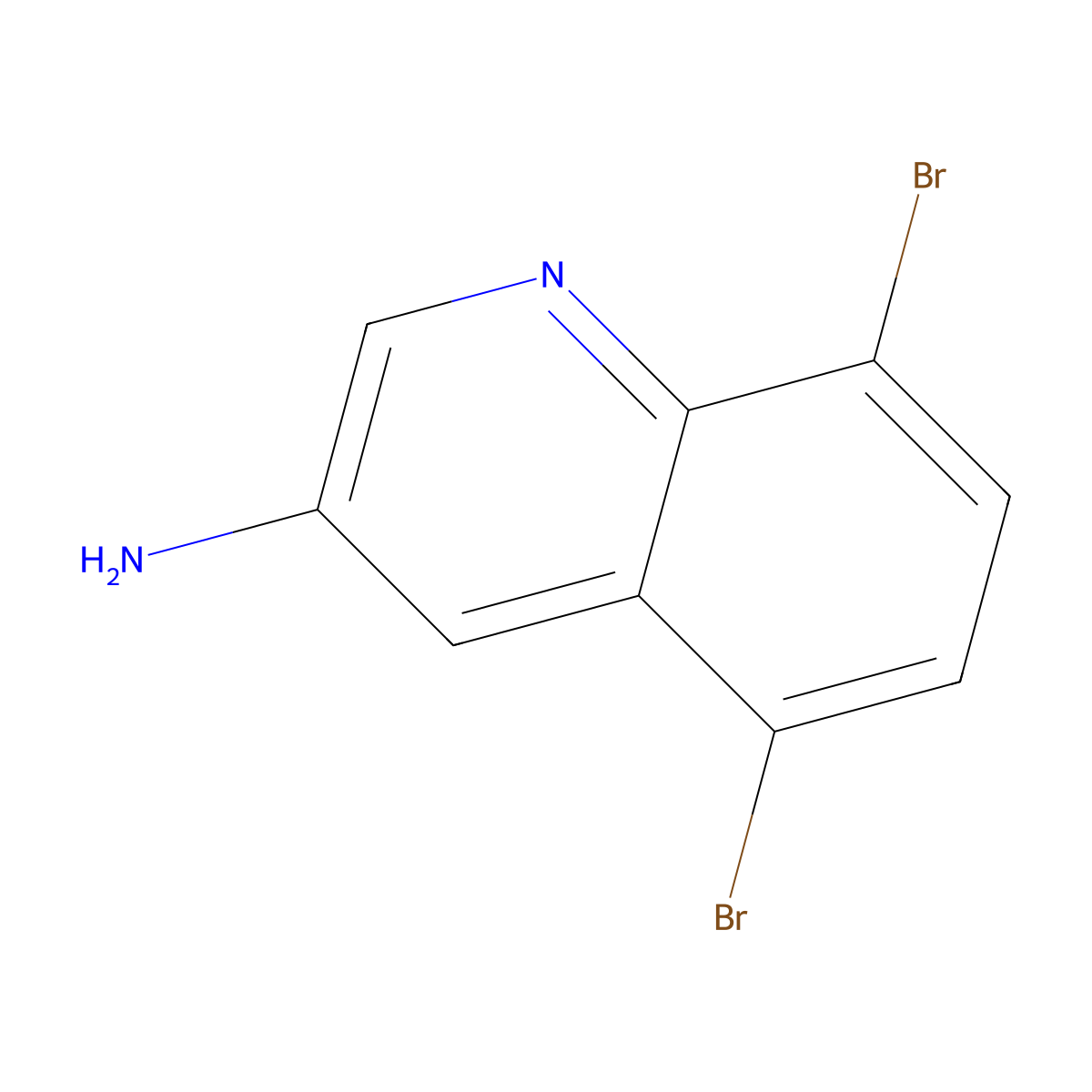 5,8-Dibromoquinolin-3-amine molecular structure, CAS 2092596-72-8