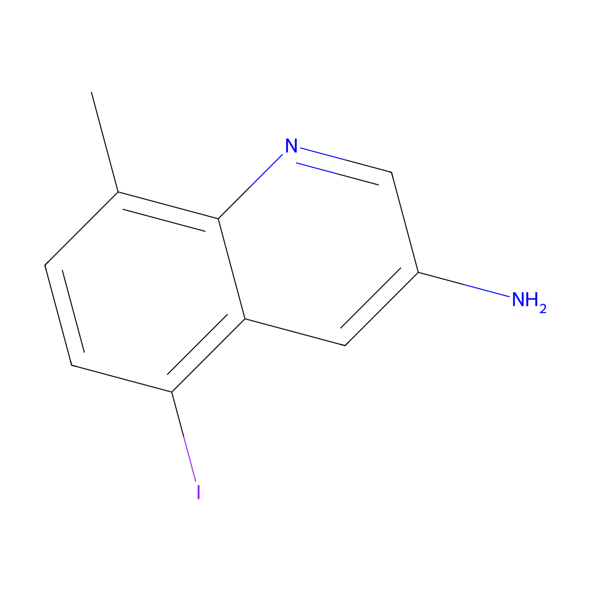 5-Iodo-8-methylquinolin-3-amine molecular structure, CAS 2092596-87-5