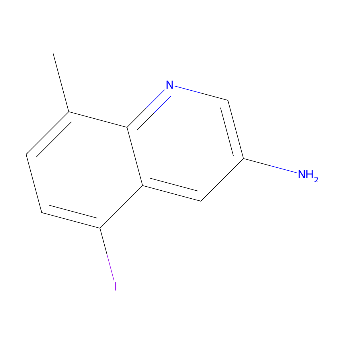 5-Iodo-8-methylquinolin-3-amine molecular structure, CAS 2092596-87-5