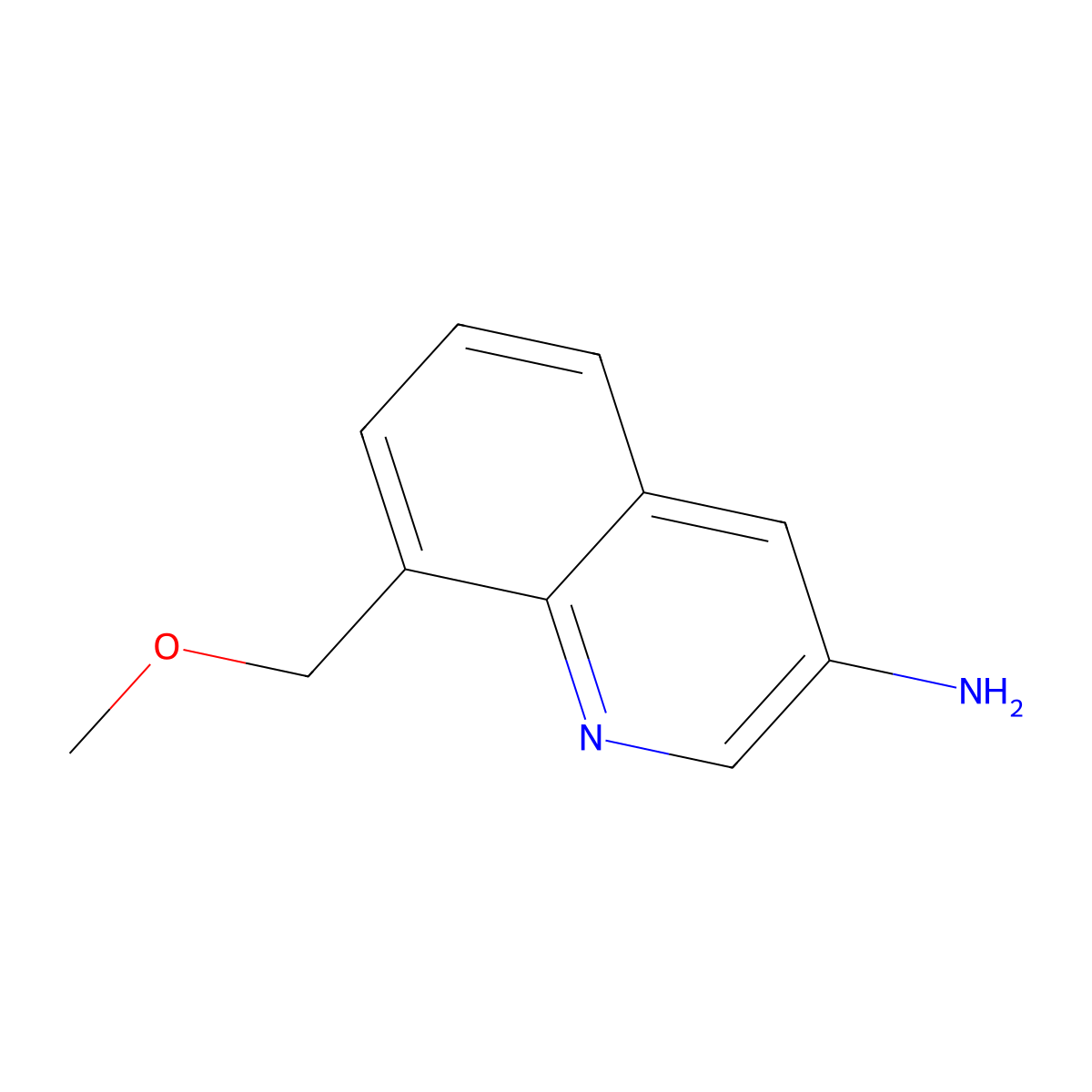 8-(Methoxymethyl)quinolin-3-amine molecular structure, CAS 2092596-98-8