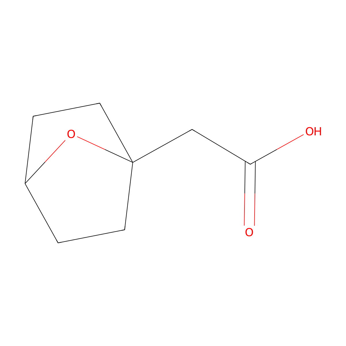 2-{7-Oxabicyclo[2.2.1]heptan-1-yl}acetic acid molecular structure, CAS 2092599-43-2