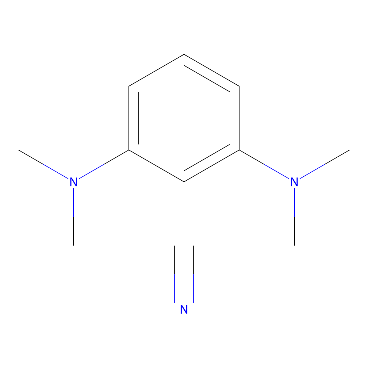 2,6-Bis(dimethylamino)benzonitrile molecular structure, CAS 20926-04-9