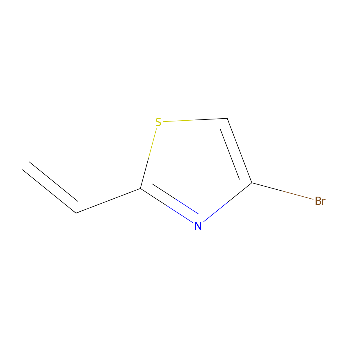 4-Bromo-2-vinylthiazole molecular structure, CAS 209260-74-2