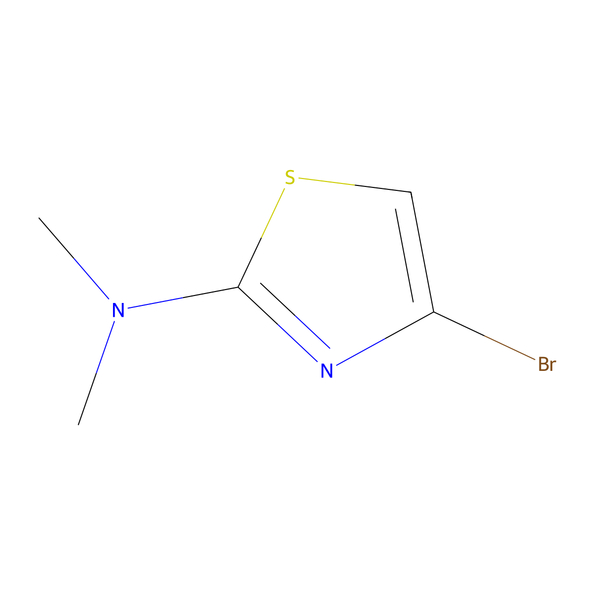4-Bromo-N,N-dimethyl-1,3-thiazol-2-amine molecular structure, CAS 209260-76-4