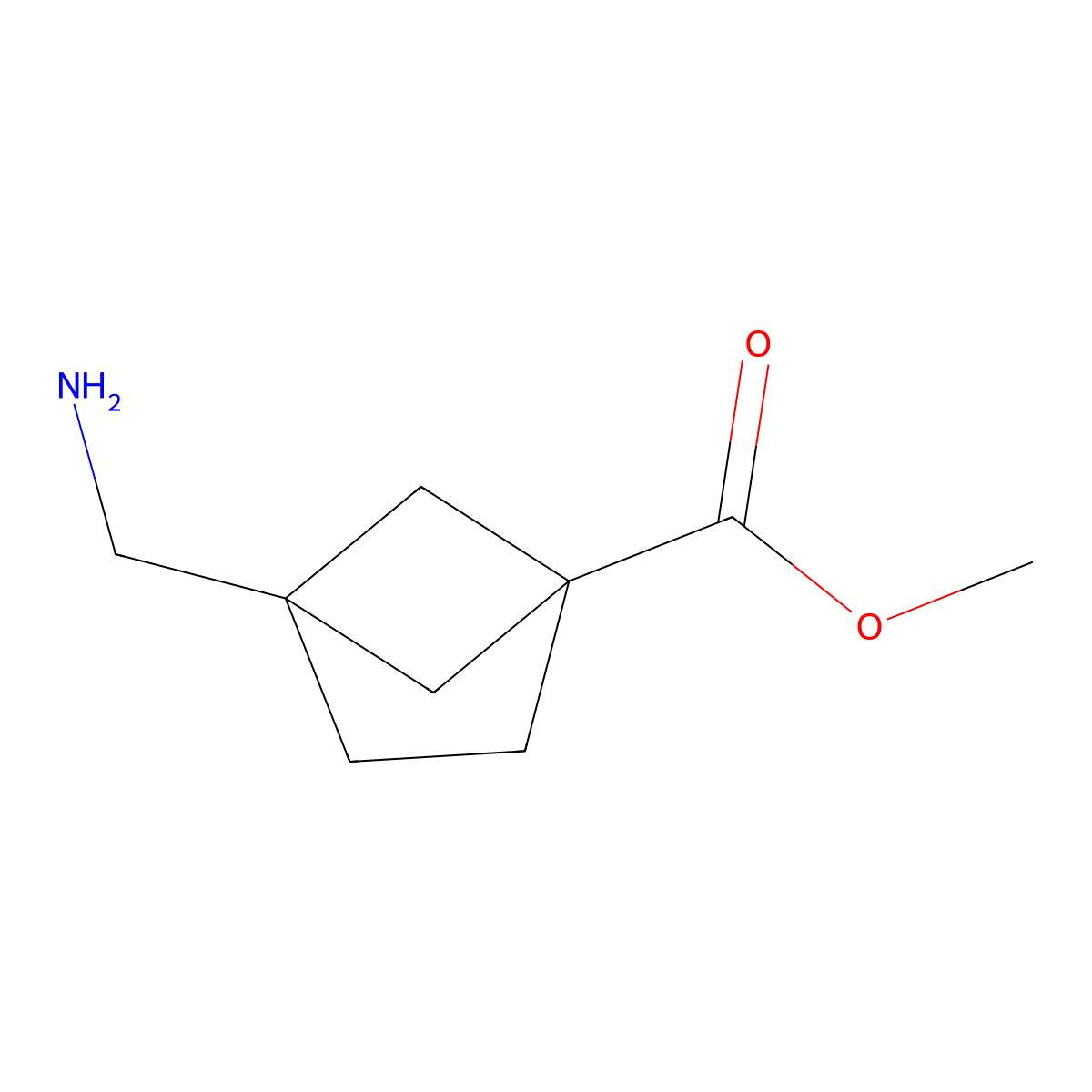 Methyl 4-(aminomethyl)bicyclo[2.1.1]hexane-1-carboxylate molecular structure, CAS 2092600-87-6