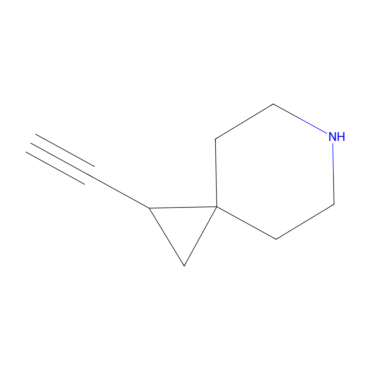 1-Ethynyl-6-azaspiro[2.5]octane molecular structure, CAS 2092601-14-2