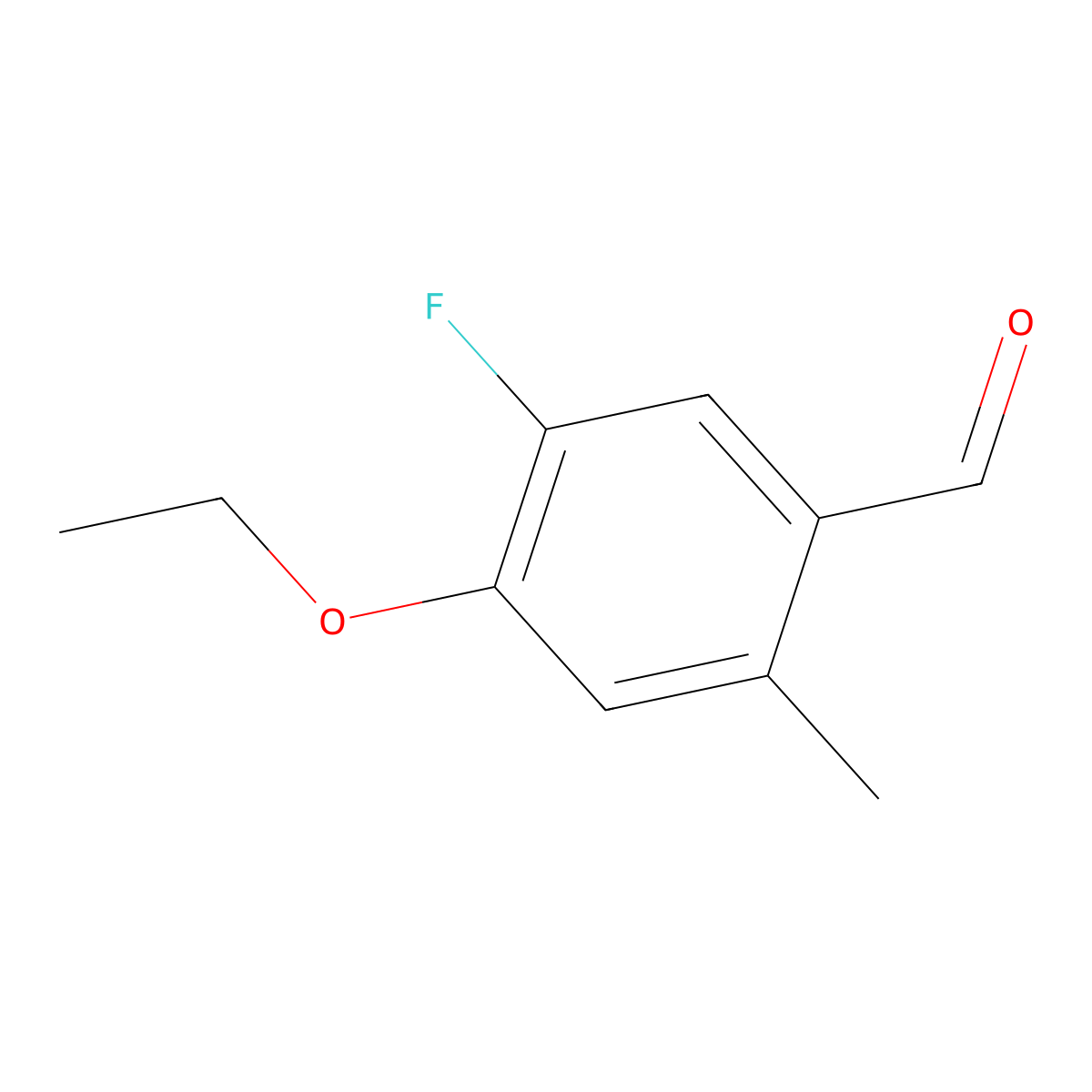 4-Ethoxy-5-fluoro-2-methylbenzaldehyde molecular structure, CAS 2092603-15-9
