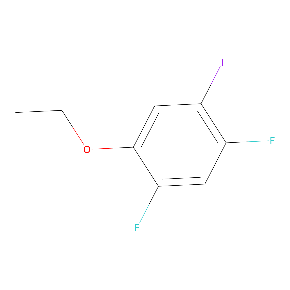 1-Ethoxy-2,4-difluoro-5-iodobenzene molecular structure, CAS 2092612-96-7
