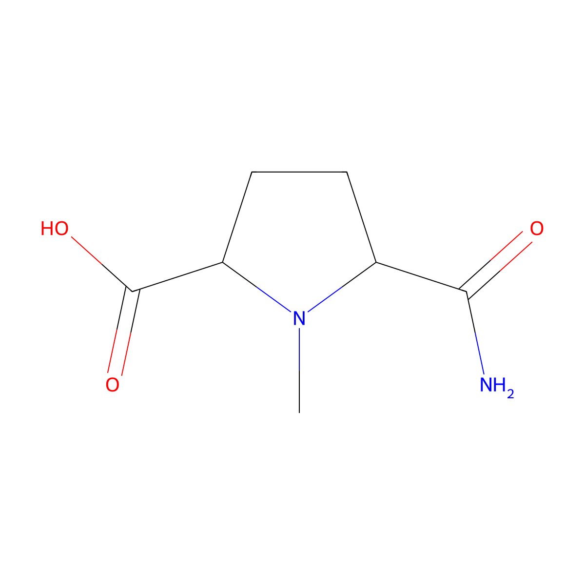 (2R,5S)-5-carbamoyl-1-methylpyrrolidine-2-carboxylic acid molecular structure, CAS 2092616-67-4