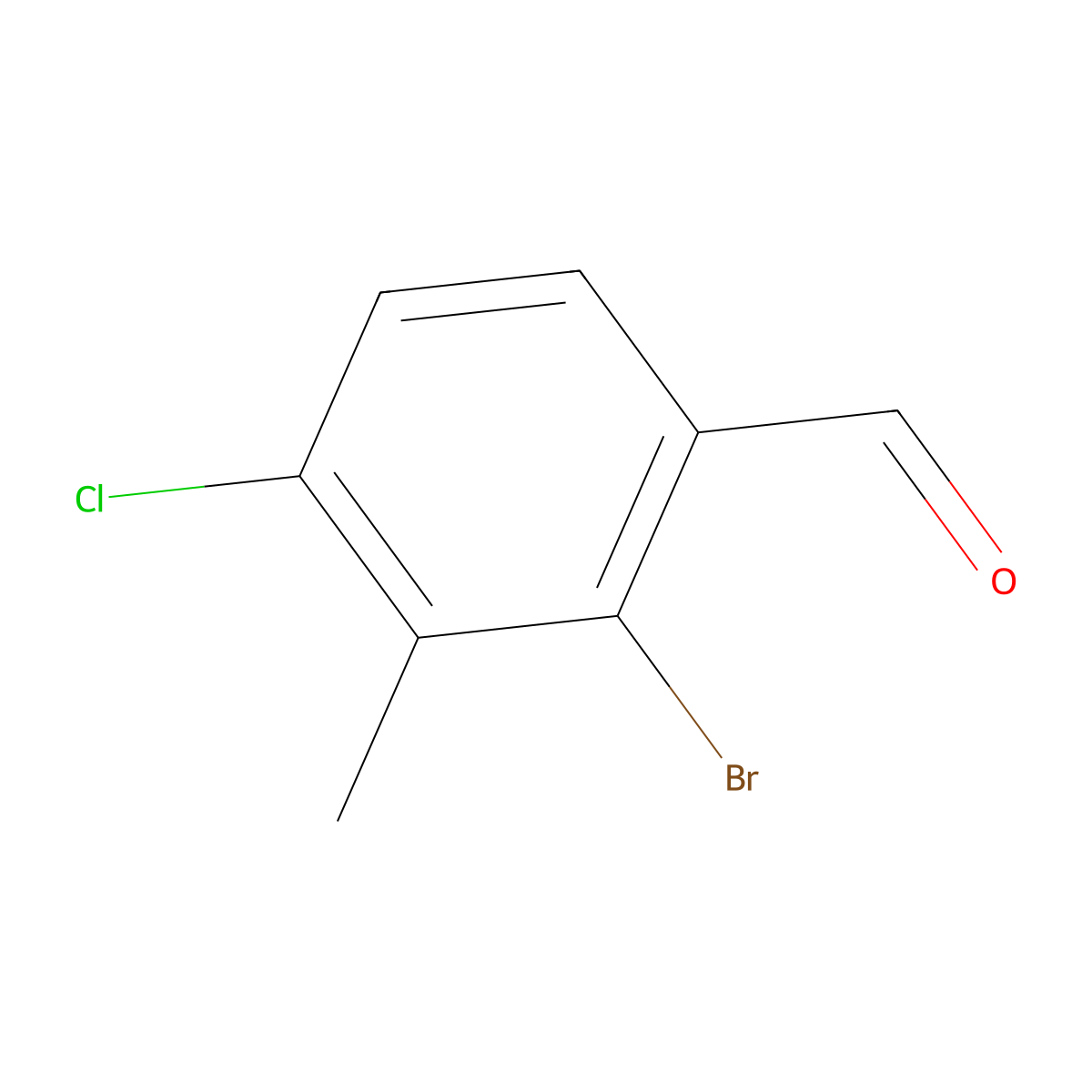 2-Bromo-4-chloro-3-methylbenzaldehyde molecular structure, CAS 2092619-48-0