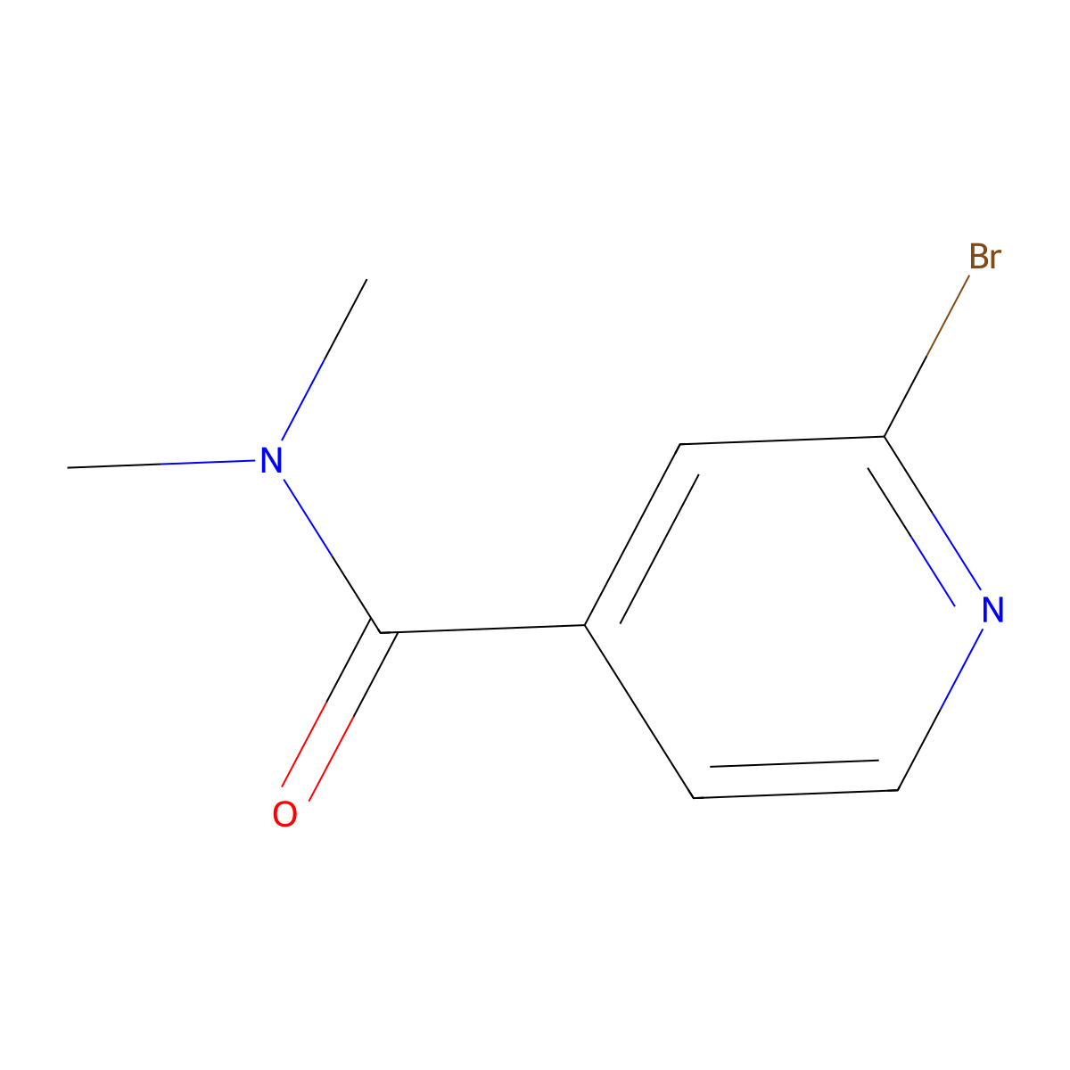 2-Bromo-N,N-dimethylisonicotinamide molecular structure, CAS 209262-62-4