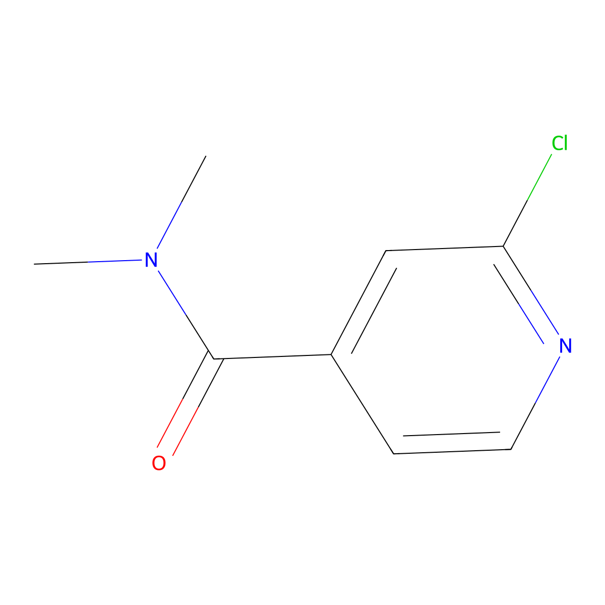 2-chloro-N,N-dimethylisonicotinamide molecular structure, CAS 209262-63-5